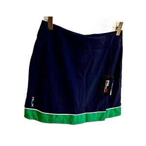 NWTS RLX Polo Ralph Lauren Women’s Golf Skort Navy Blue Green Stretch Sz Small
